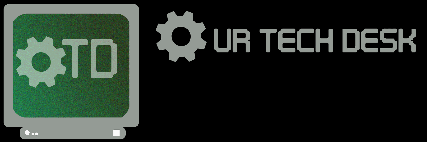 Our Tech Desk — gear and CRT monitor branding